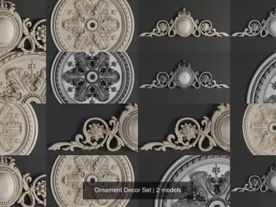 Ornament Decor Set 3D Model Pack