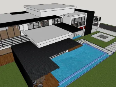 Casa Villa - 8 Modern SketchUp 3D Model 3D model