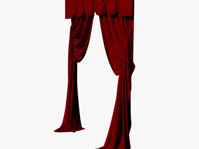 Double Curtain for two standard Windows 3D model