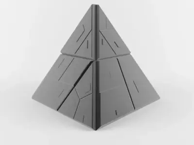 Sci Fi Pyramid Shape Triangle 1 Low-poly 3D model