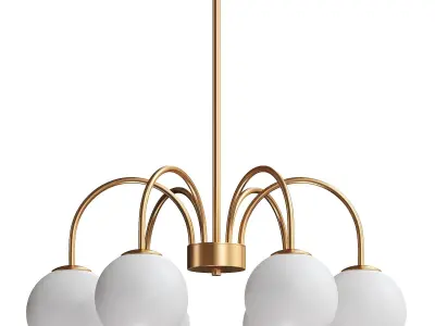 Royelle 6 - Light Modern Glass Bubble Chandelier 3D model