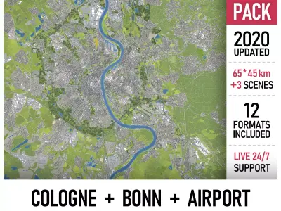 Cologne - Bonn - CGN Airport 3D Model Pack