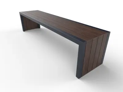 Bench  M10 Low-poly 3D model