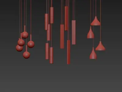 Loft chandelier 3D model purchase