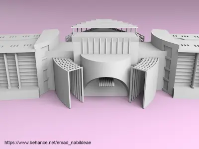 Nile University Cairo 3D print 3D print model