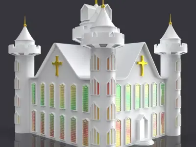 Church 3D Model 3d Printing 3D print model