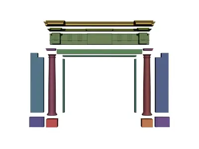 Georgian style fireplaces series No5 3D model