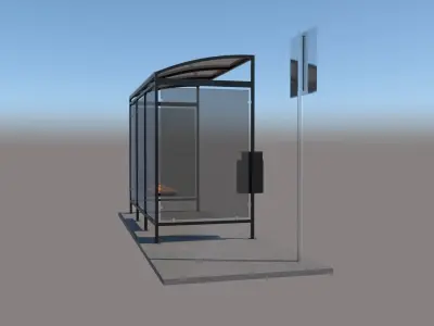 Bus Stop 3D model 3D model
