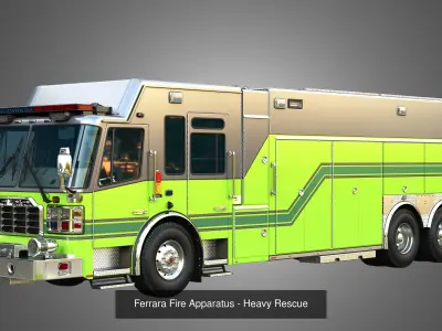 Ferrara Fire Apparatus - Fire Trucks  4 in 1 3D Model Pack