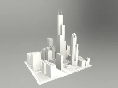 Chicago Illinois Willis Tower 3D model