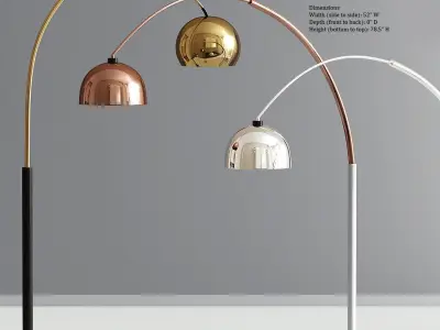 Modern Pacific Coast Arc Floor Lamp 3D model