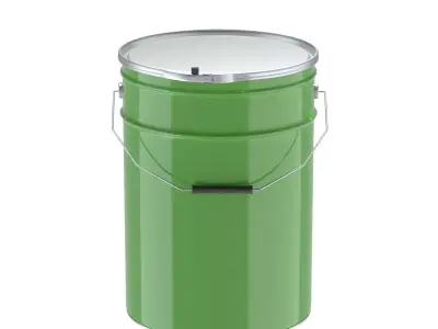 Metallic Paint Bucket 3D model 3D model