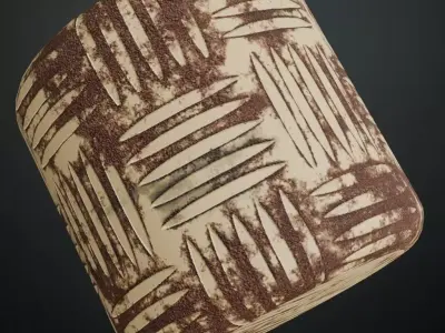 Rusty Antislip Gold PBR Seamless Texture