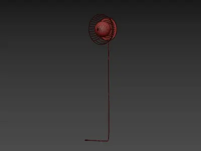 Pink Linework Metal Wall Sconce 3D model