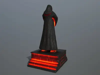 lava statue  Low-poly 3D model