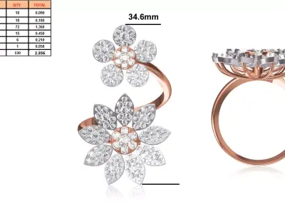 Ladies-Elegant Stone Rings For Womens 139 3D print model