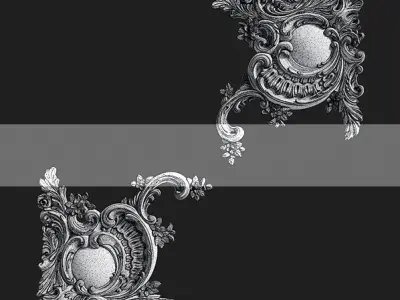 decoration plaster for wall and floor Low-poly 3D model