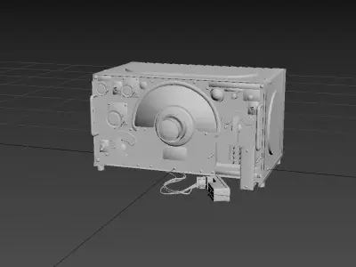 World War II vintage telegraph machine Low-poly 3D model