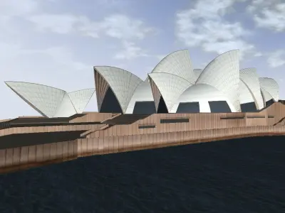 Sydney Opera House lowpoly 3d model Low-poly 3D model