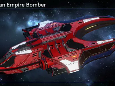 Spaceship Thaalian Empire Fighters Low-poly 3D model
