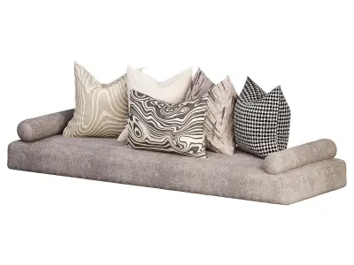 Pillows set  Low-poly 3D model