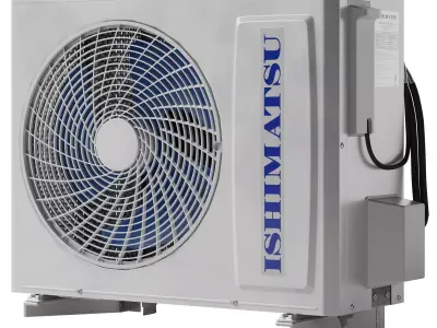 Outdoor unit of Ishimatsu air conditioner Low-poly 3D model