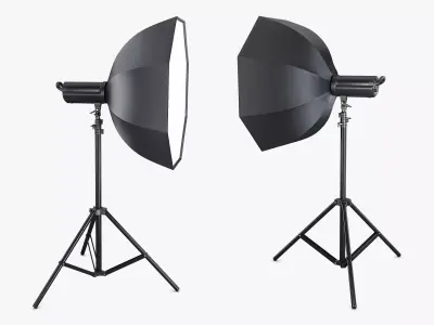 Studio Softbox Octagon Light M 2 3D model