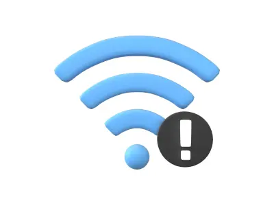 Wifi Problem Symbol v1 015 Low-poly 3D model