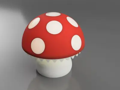 Mushroomlamp mushroom lamp 3D print model