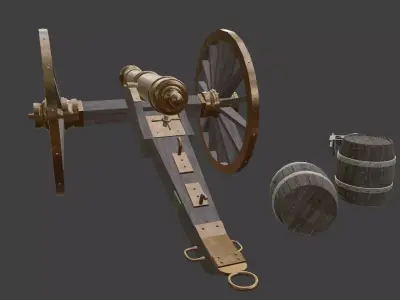 Victorian cannon British era 3D model