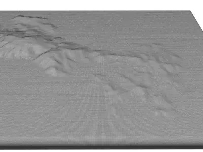 Leipsoi island full 3D model terrain Low-poly 3D model