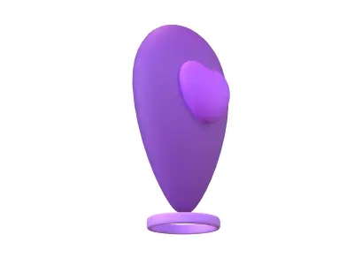 Love Location Tag Icon v1 007 Low-poly 3D model