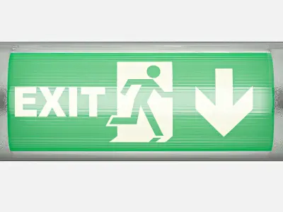 Escape Light Low-poly 3D model