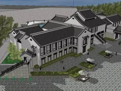 vacation spot-Resort-Fashion Leisure Hotel-0113 3D model