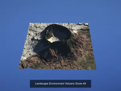 5 Landscape Environment Volcano Snow Volume 10 3D Model Pack