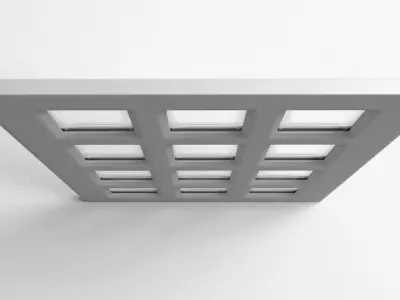 Window 4 door with squares 3D model