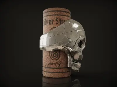 Ring Skull from Silver street collection 3D print model 3D print model
