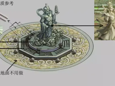 Gang - Decorative Stone Carving 03 3D model