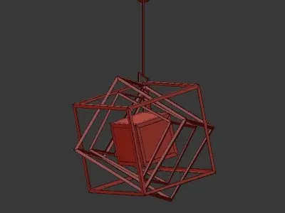 Cubist Small Chandelier 3D model