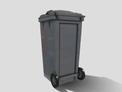 Recycle bin Low-poly 3D model