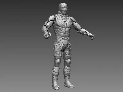Sci-Fi Warrior 3D model