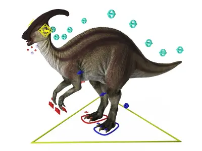  Herbivorous Dinosaurs Rigged Collection 2 