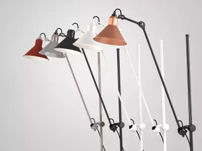 N215 floor lamp with shade 3D model