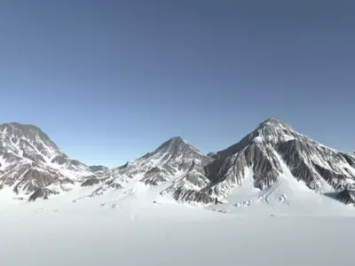  Snow Mountain - Low Poly Low-poly 3D model