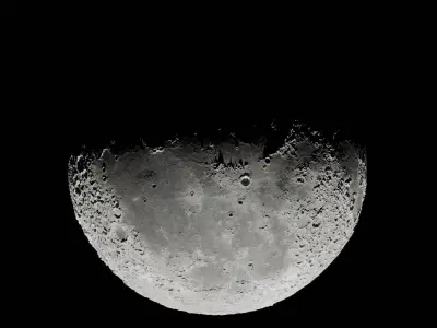 Realistic Moon Low-poly 3D model