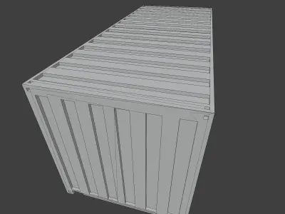 Voxel Shipping Container 20ft Low-poly 3D model