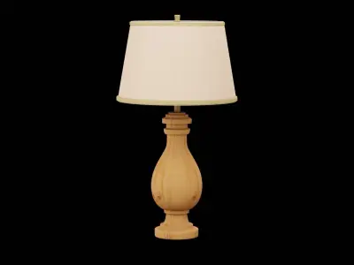 Bed Side Lamp Low-poly 3D model