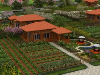 Village View 3D model