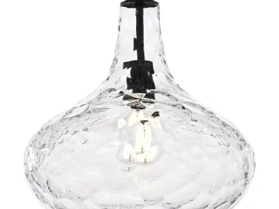  Matte Black Hammered Glass Mini Pendant Low-poly 3D model