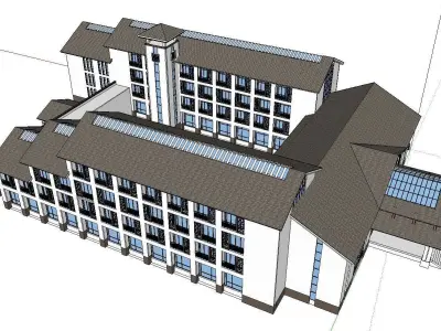 vacation spot-Resort-Fashion Leisure Hotel-0223 3D model